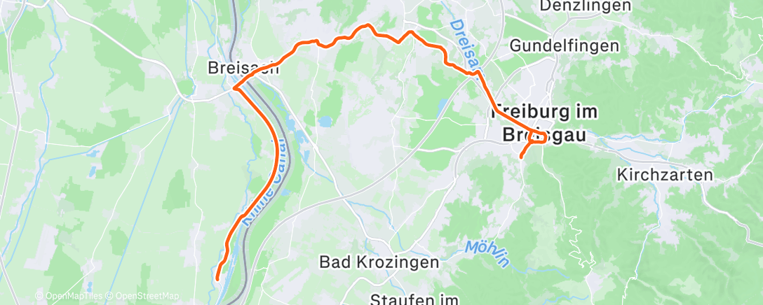 Map of the activity, Fahrt am Nachmittag