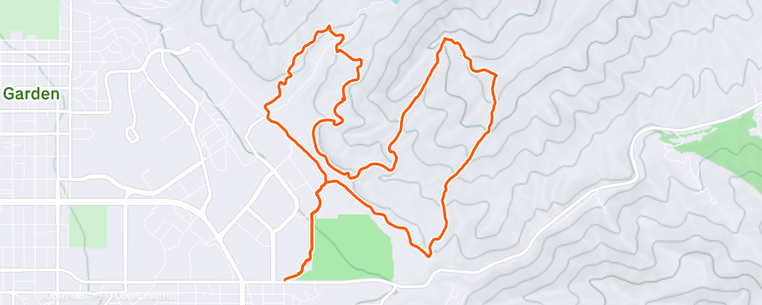 Map of the activity, Morning Run