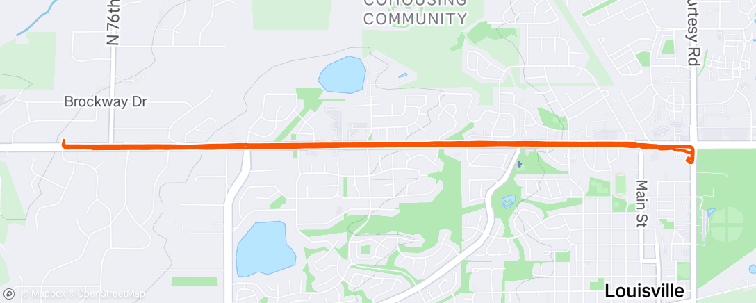 Map of the activity, Lunch Ride