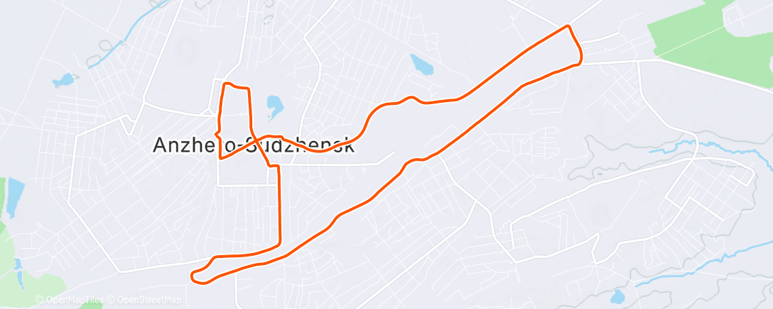 Map of the activity, Вечерний забег