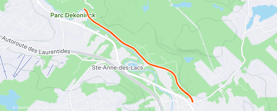 Map of the activity, Lunch Nordic Ski