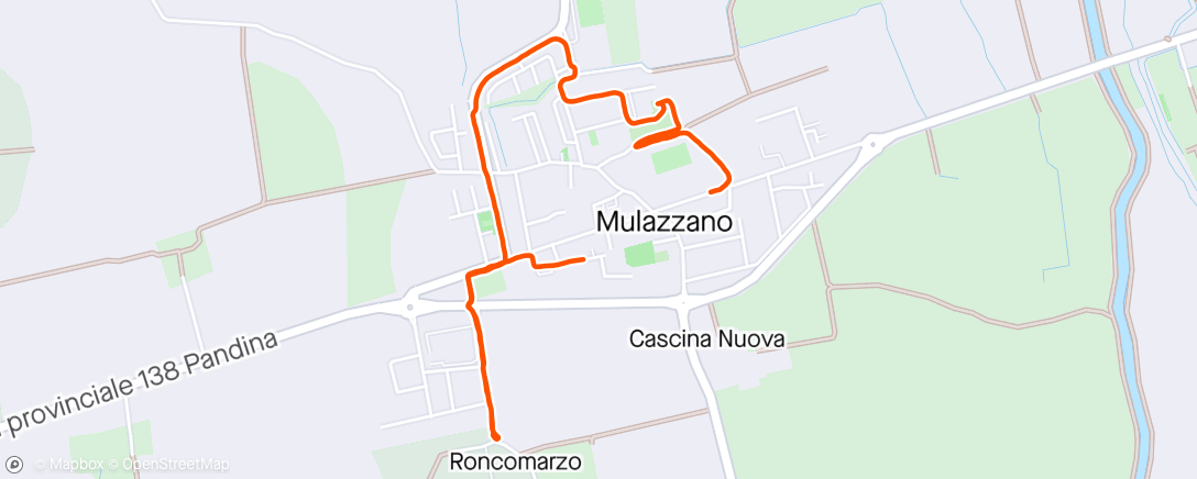 Mapa de la actividad, Giro Mulazzano