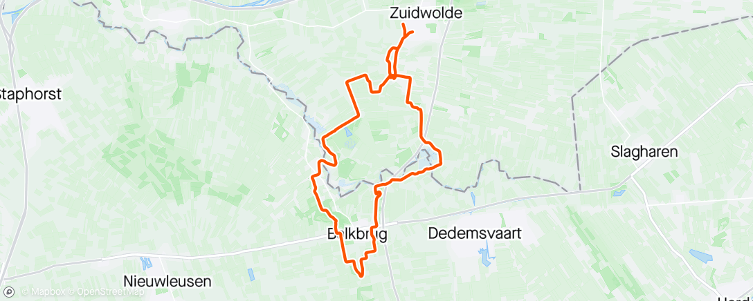 Map of the activity, Rondje Balkbrug