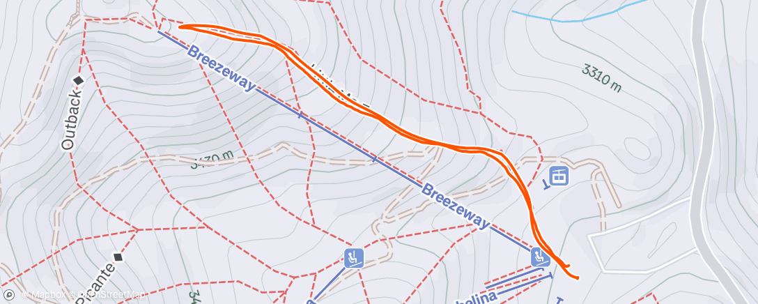 Map of the activity, Morning Alpine Ski