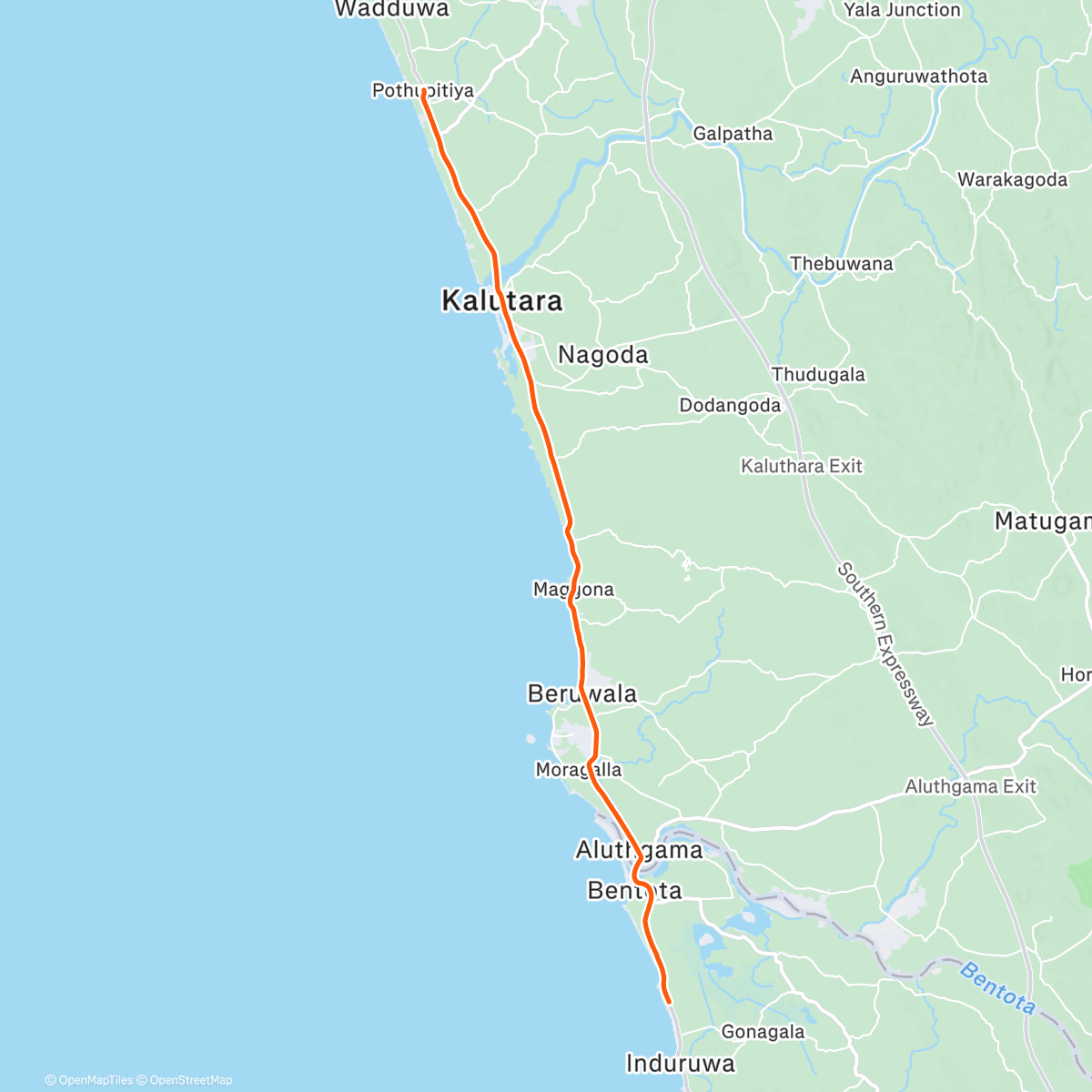 Map of the activity, ROUVY - Bentota | Sri Lanka