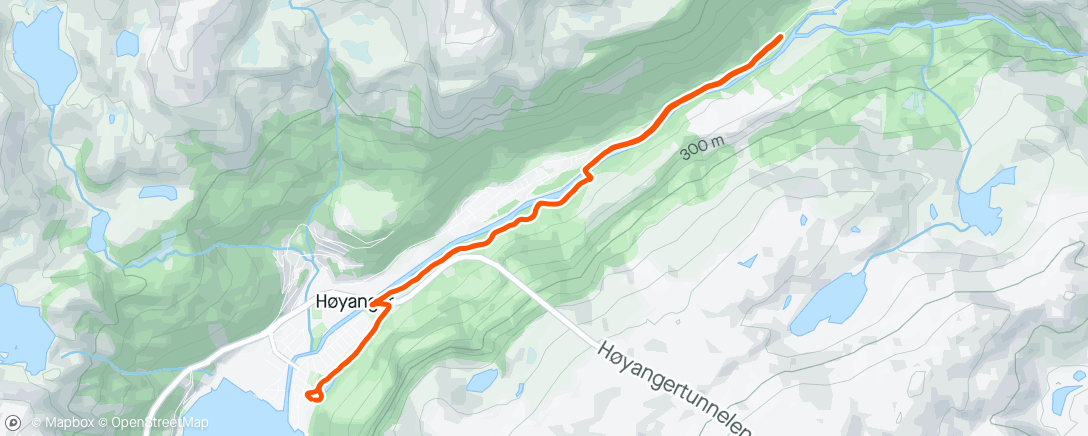 Map of the activity, Evening Run