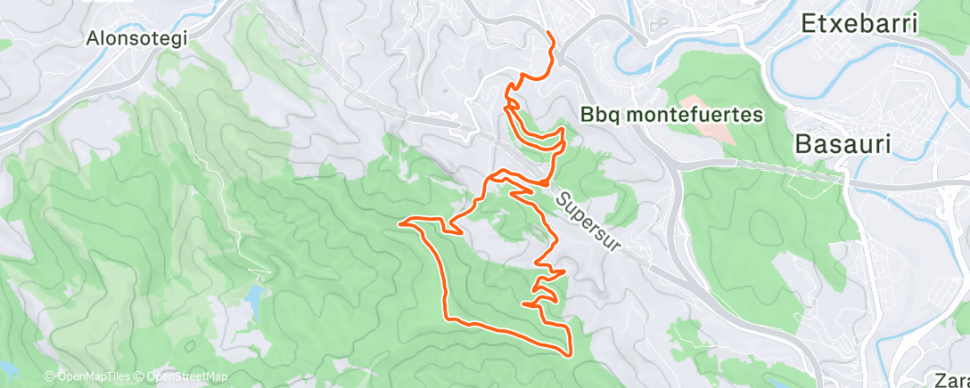 Карта физической активности (Lunch Trail Run)