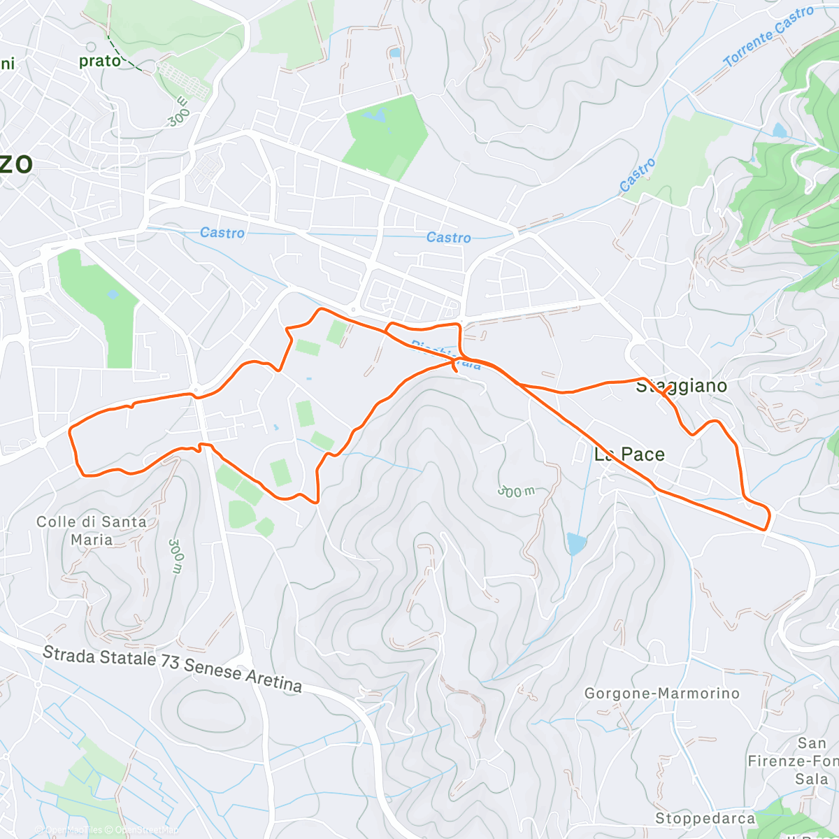 Mappa dell'attività Con la giusta playlist anche il lento sotto la pioggia ☔️ è magico