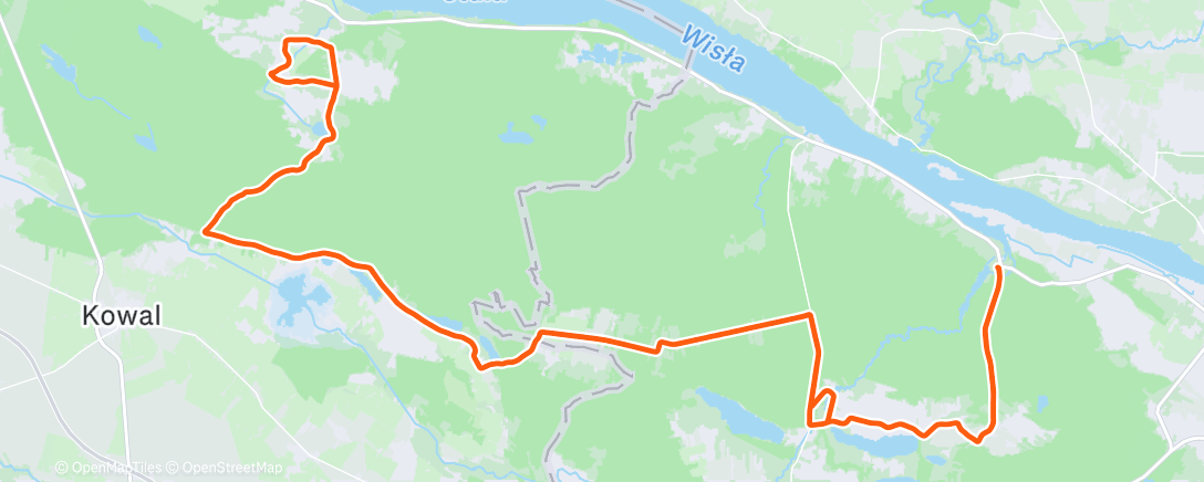 Map of the activity, Lunch Ride