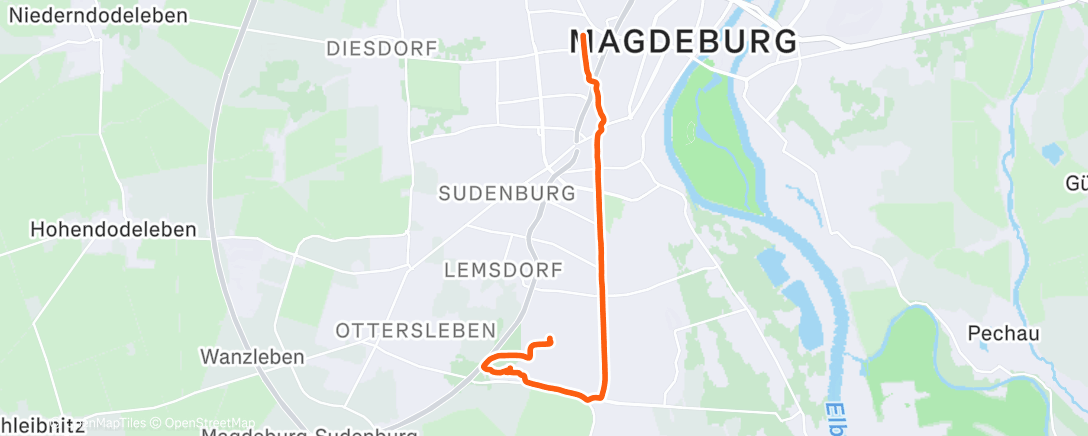 Map of the activity, Radfahrt am Nachmittag