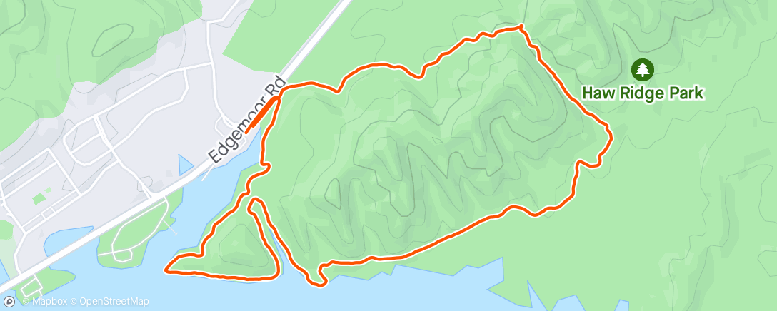 Mapa da atividade, Afternoon Trail Run