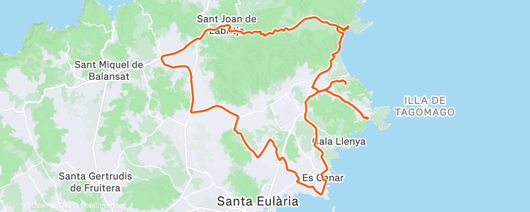 Map of the activity, Bicicleta por la mañana