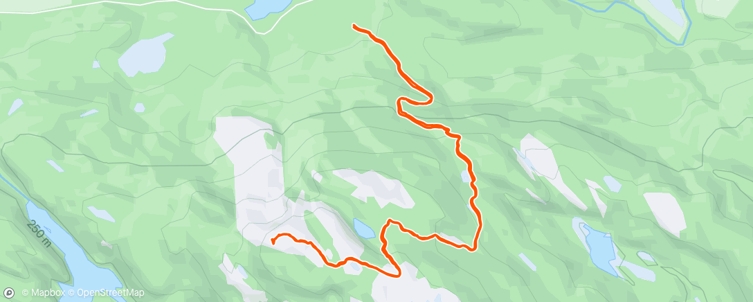 Map of the activity, Lunch Hike bæremeis