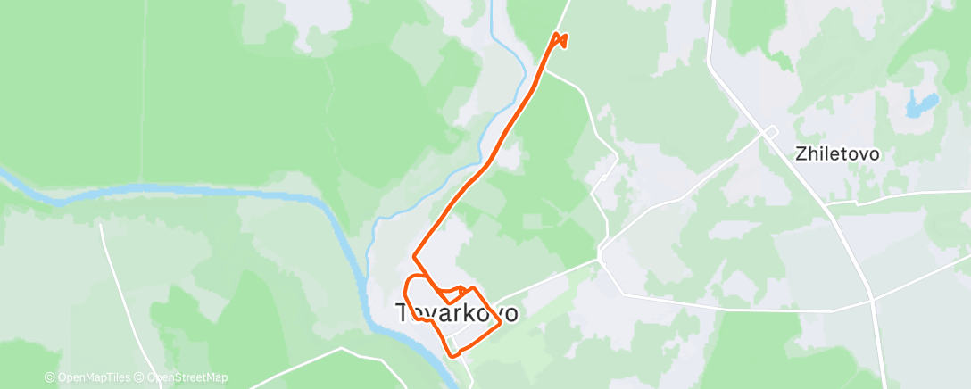 Map of the activity, Вечерний забег