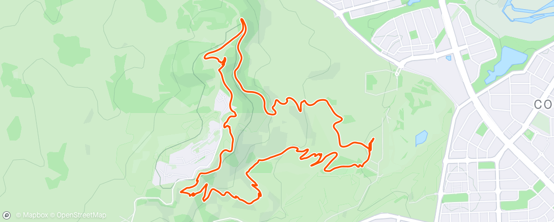 Map of the activity, Lunch Ride Stromlo