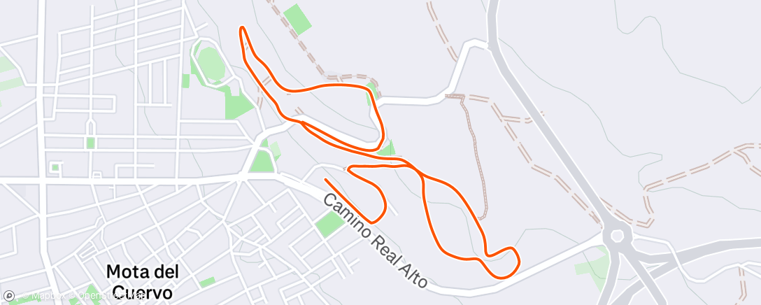 Map of the activity, Afternoon Trail Run