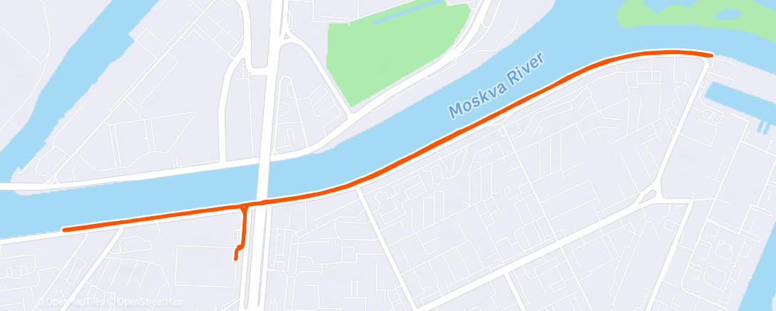 Map of the activity, Вечерний забег