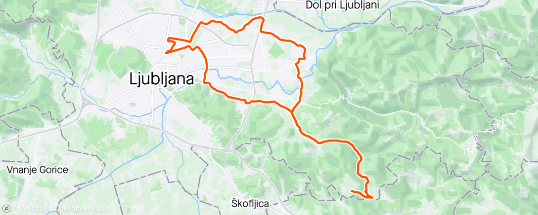 Map of the activity, Mali Lipoglav