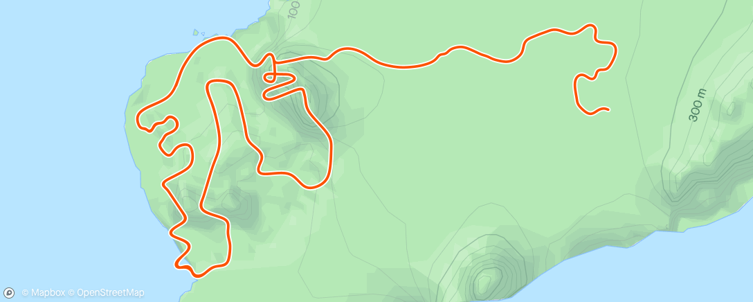 Карта физической активности (Zwift - Hilly Route in Watopia)
