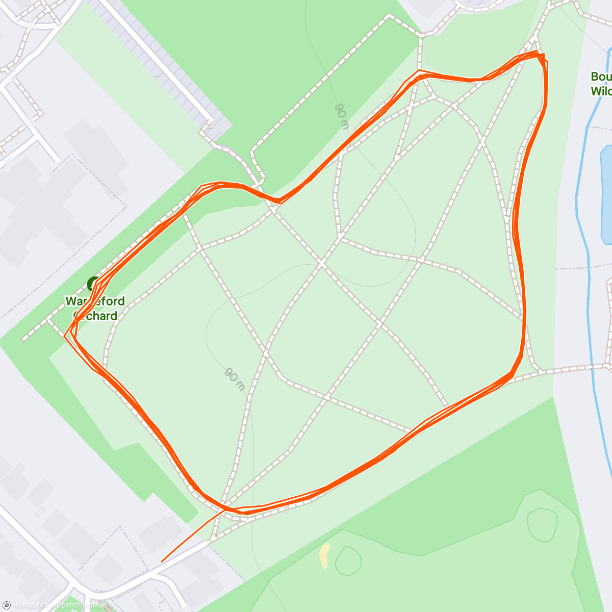 Map of the activity, First real run post injury