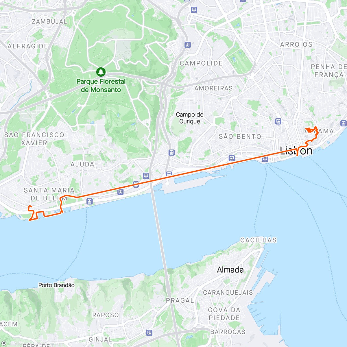 アクティビティ「Lisbon Visit Walk」の地図