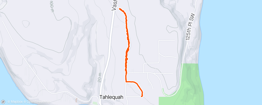 Map of the activity, Afternoon Push