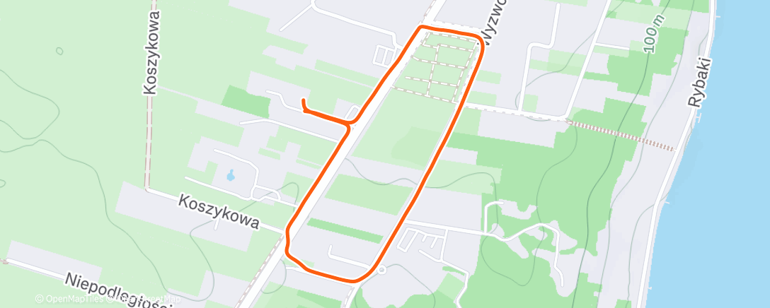 Map of the activity, Evening Walk