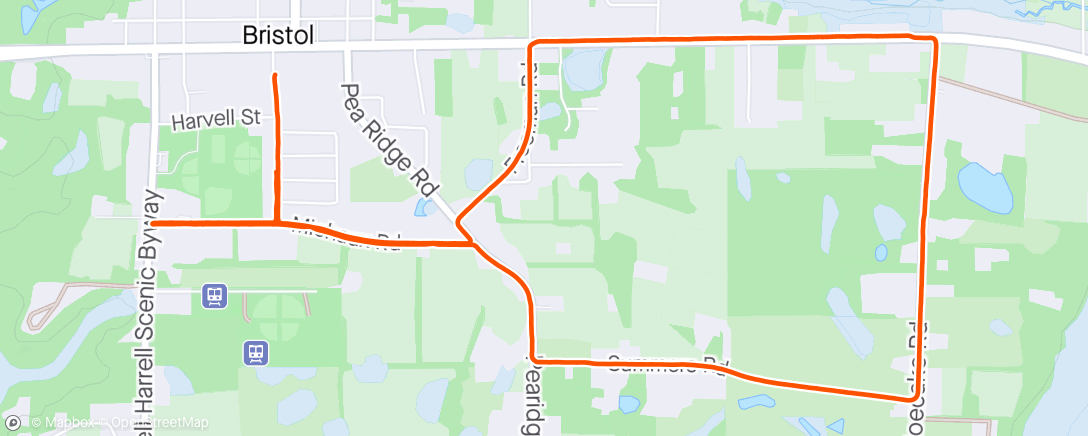 Map of the activity, Afternoon Slow Brick Run