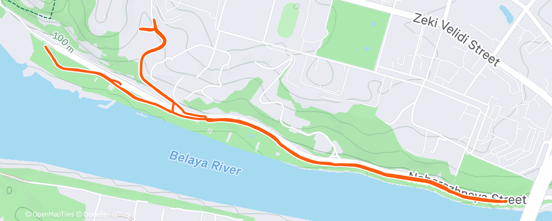 Map of the activity, Полуденный забег