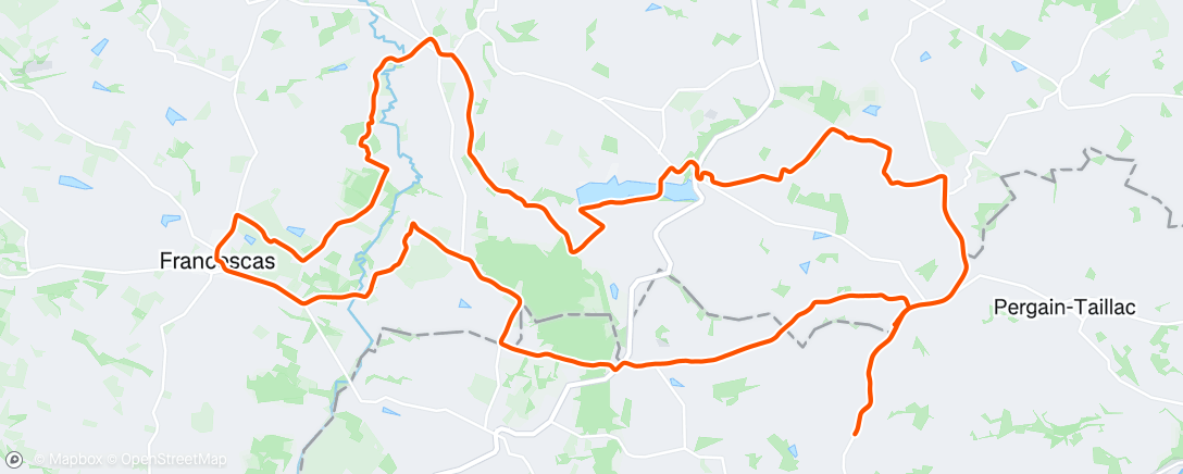 Map of the activity, Morning Mountain Bike Ride