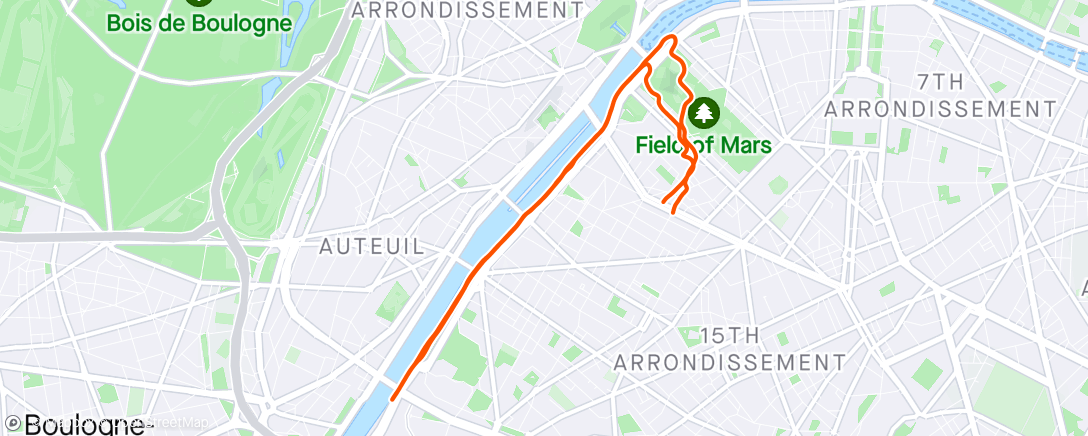 Map of the activity, Runde an der Seine lang
