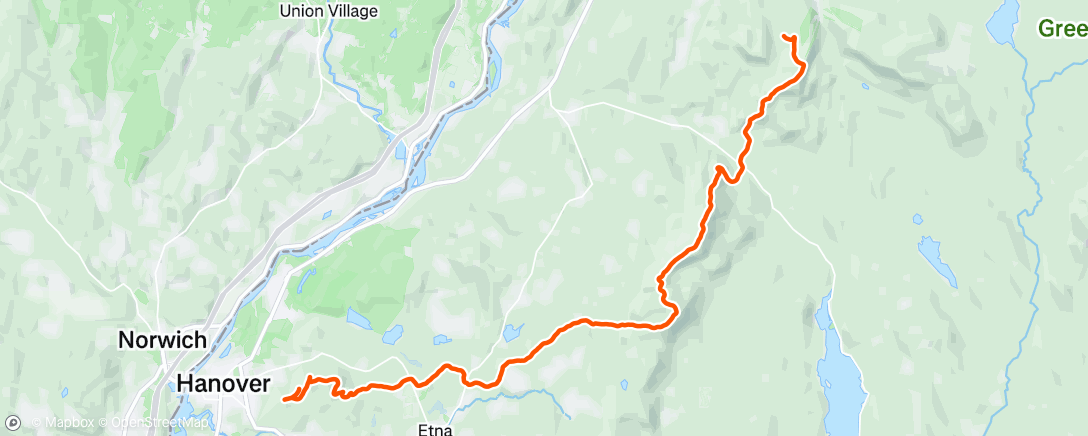 Map of the activity, Morning Hike