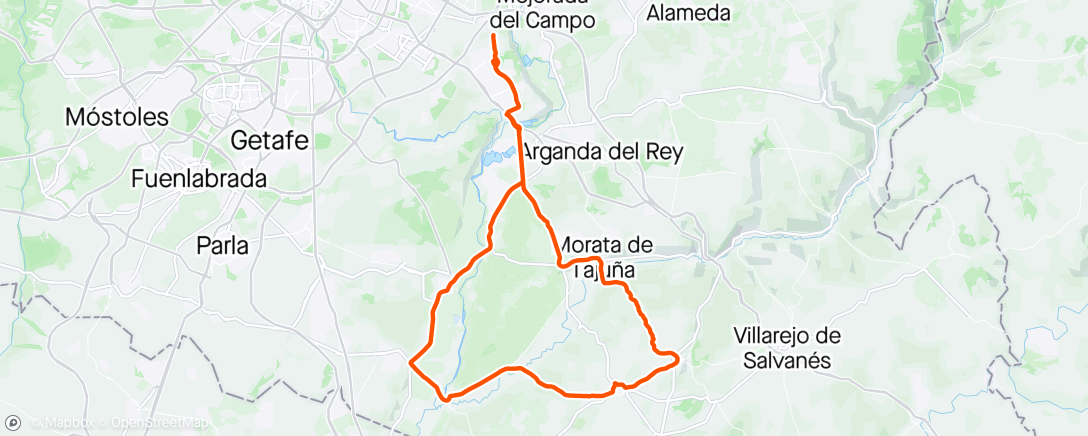 Map of the activity, Valdelaguna por el desierto con Borja