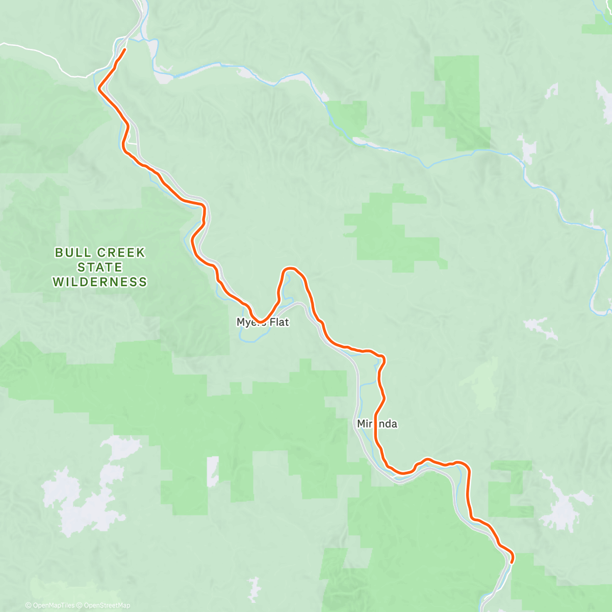 Map of the activity, ROUVY - Avenue of the Giants | California | USA