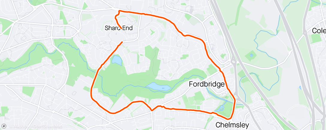 Map of the activity, Evening Run chatty plod with di