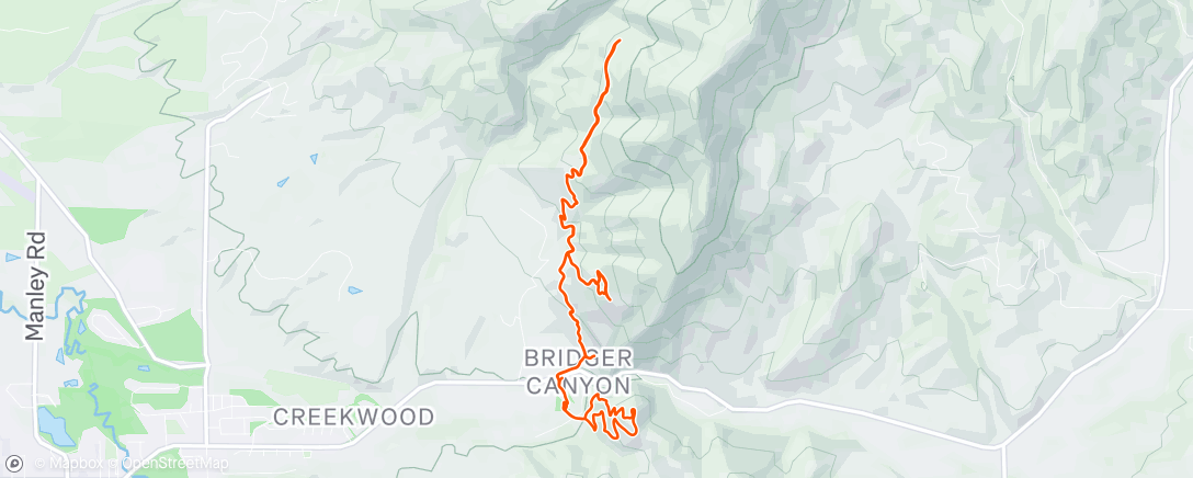 Map of the activity, Morning Trail Run