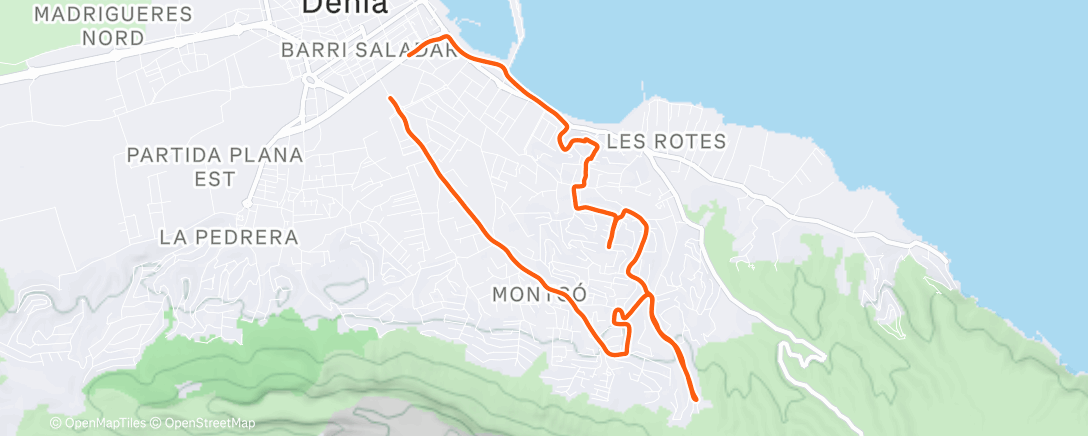 Map of the activity, Morning Run