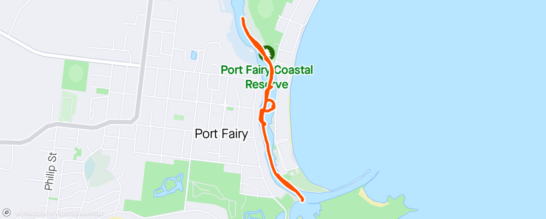 Karte der Aktivität „Kayak with Jack in Port Fairy”