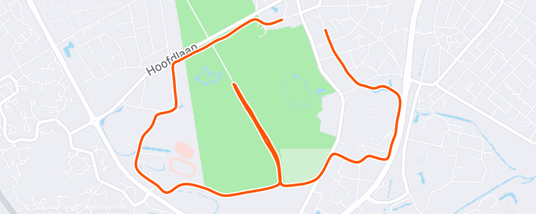 Map of the activity, Afternoon Run