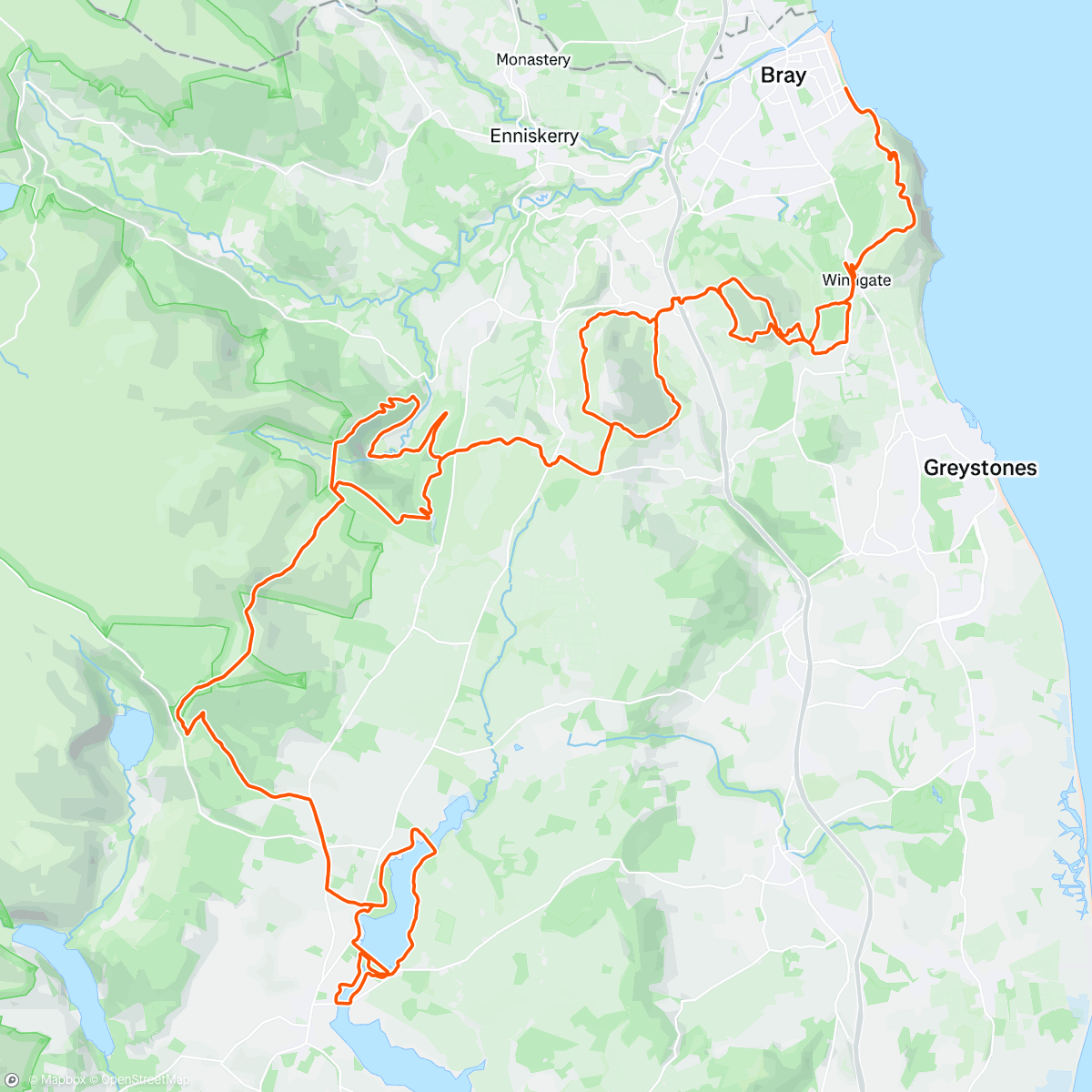 Map of the activity, Ecotrail Wicklow : 🥇