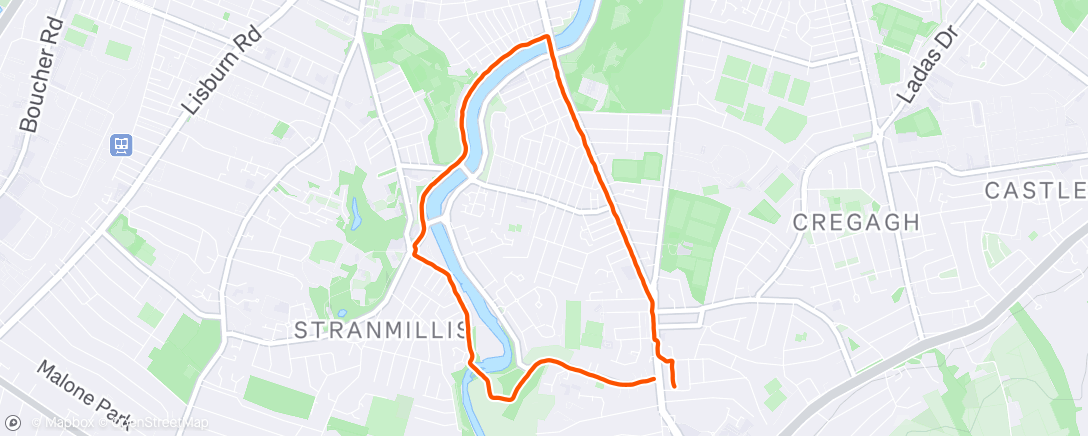 Map of the activity, Afternoon Walk
