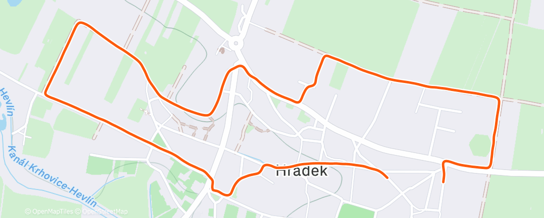 Map of the activity, Morning Run
