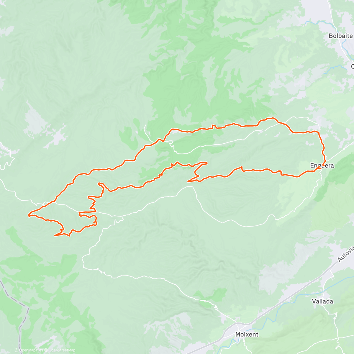 Map of the activity, Morning Mountain Bike Ride