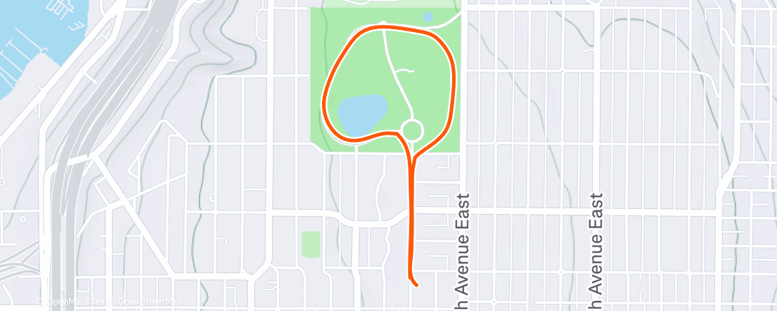 Map of the activity, Afternoon Run