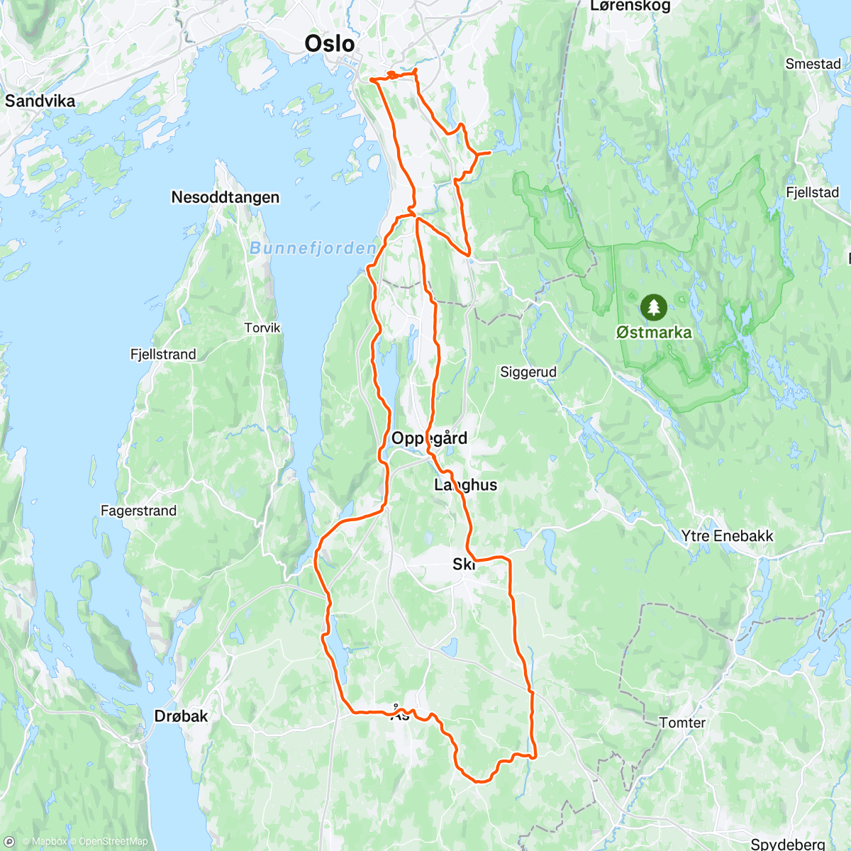 Map of the activity, Rolig tur i varmen