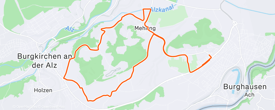 Карта физической активности (Lauf am Nachmittag)