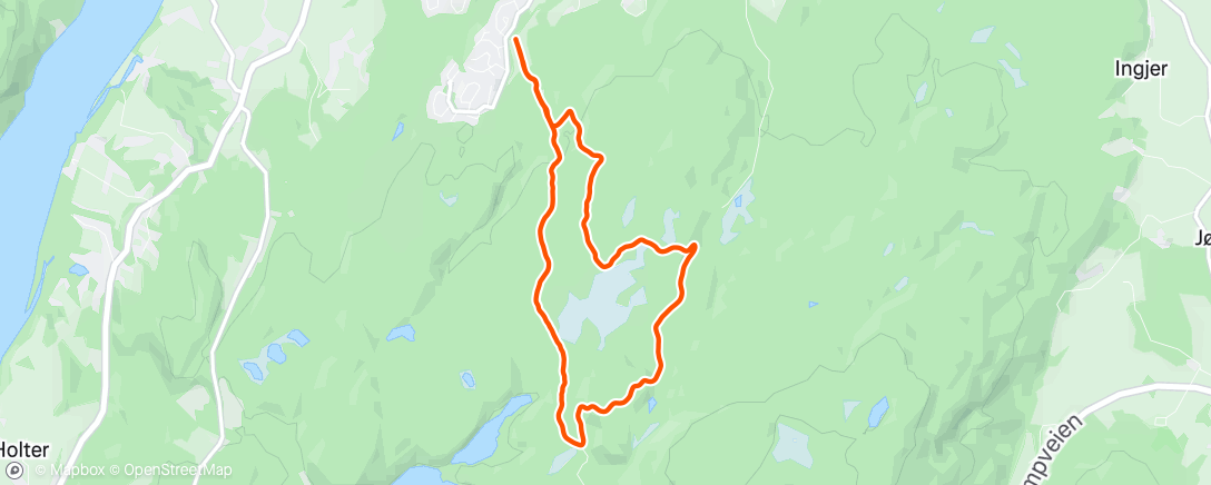 Map of the activity, Afternoon Run