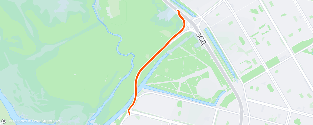 Map of the activity, Evening Run