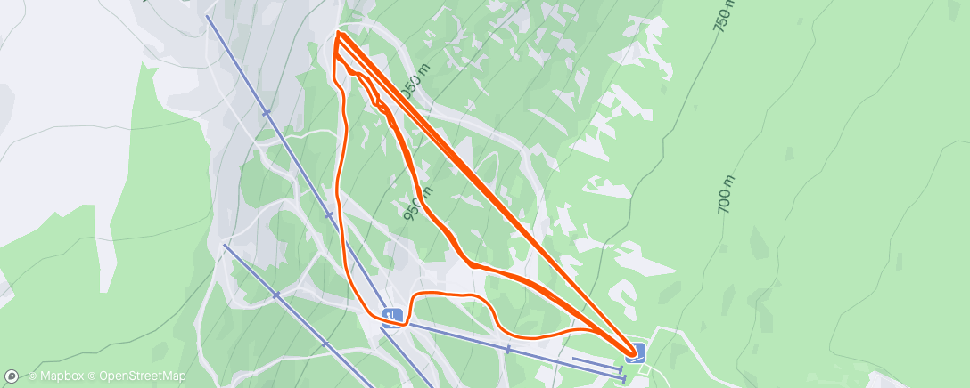 Map of the activity, Катание на сноуборде (утро)