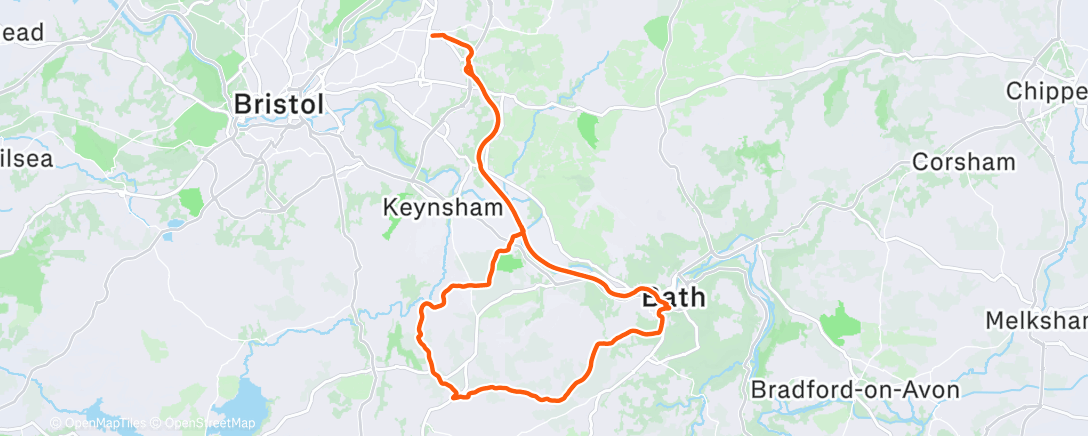 Map of the activity, Lunch Ride